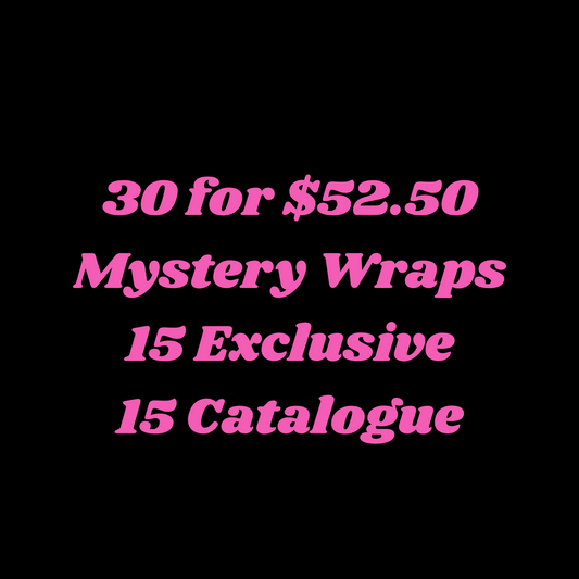 30 for $52.50 Mystery Wraps - Exclusive & Catalogue