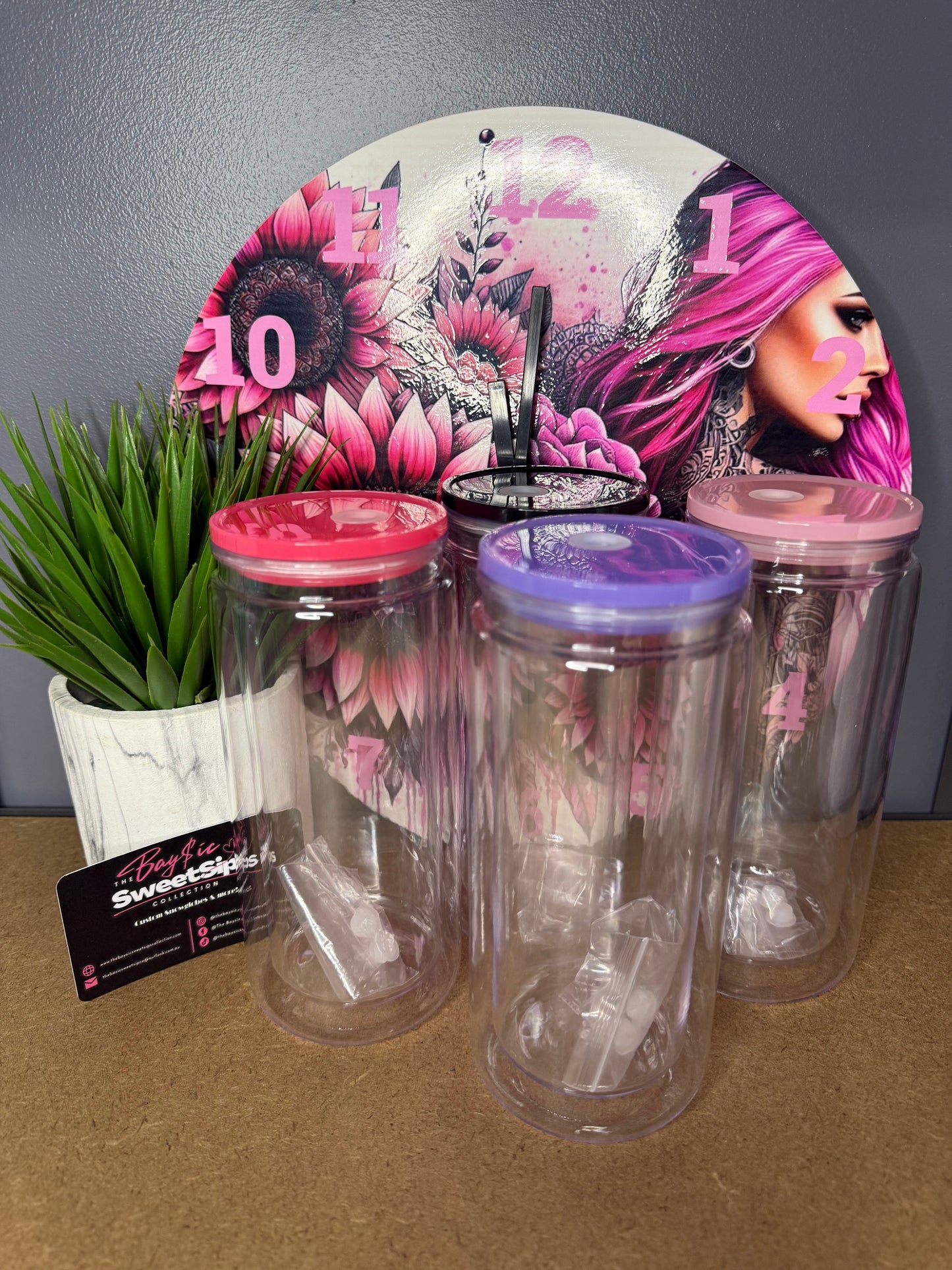 16oz Acrylic Snowglobe Tall