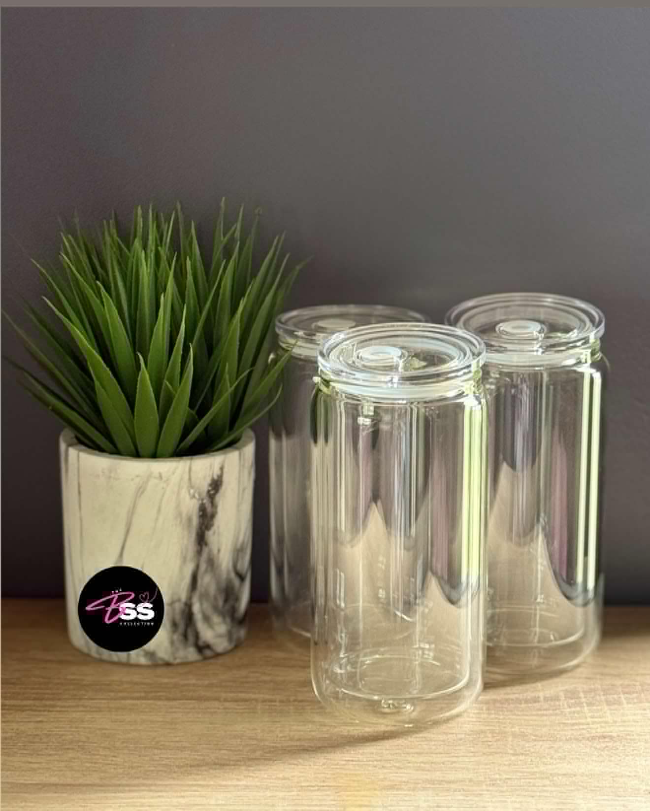 16oz Snowglobe Glass